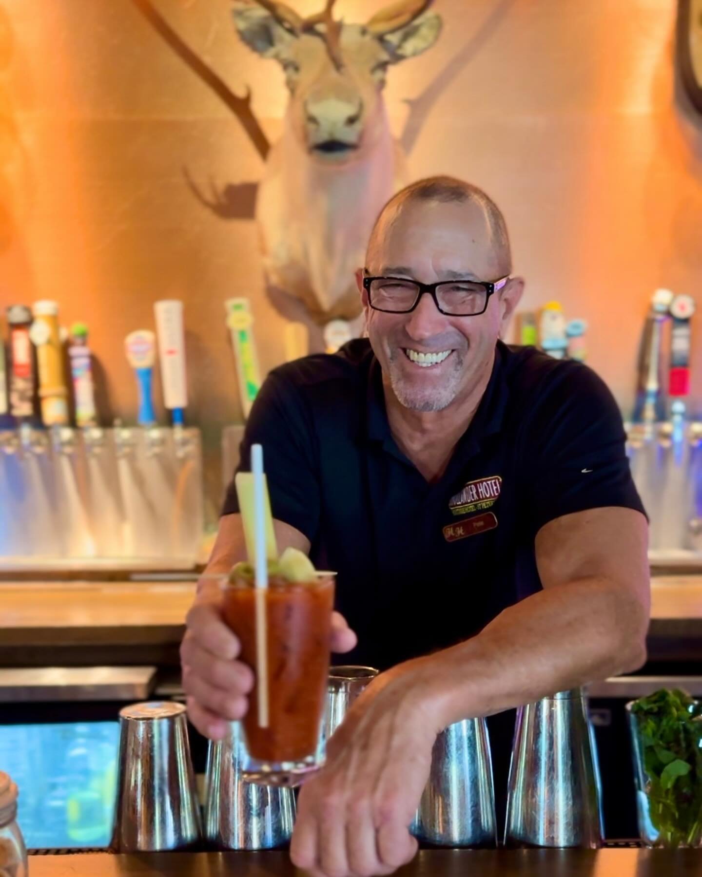 Bloody Mary&rsquo;s all day with this guy😍 Come see Pete!  Serving breakfast 7 days a week❣️

#sundayvibes #happysunday #bloodymary