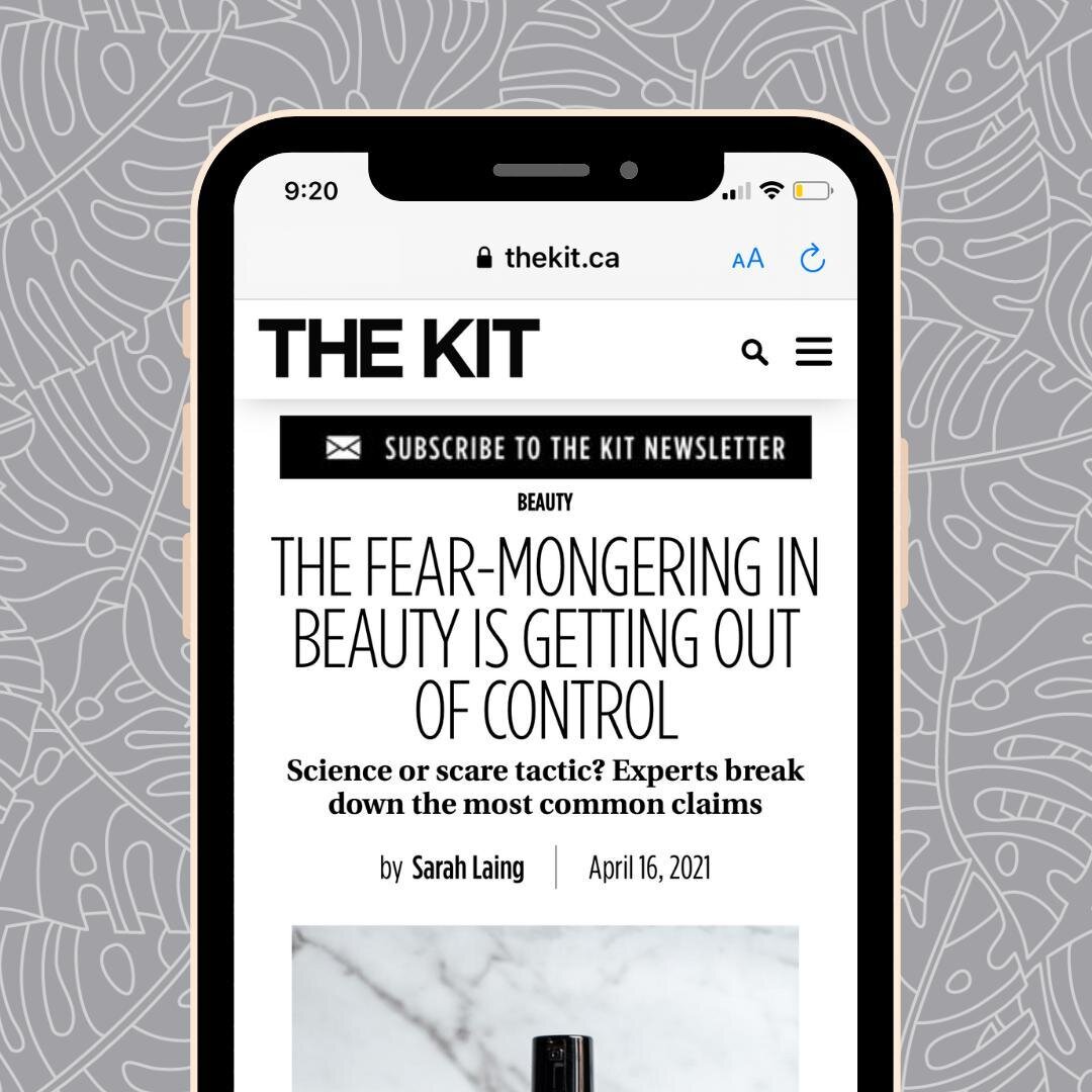 💸 FEAR SELLS 💸⁠
⁠
Fearmongering is an incredibly prevalent marketing tactic in the beauty industry &amp; you all know it bothers me to no end.⁠
⁠
I'm a bit late to share this great article by @sarahjlaing in @thekitca (link in stories) that hits on