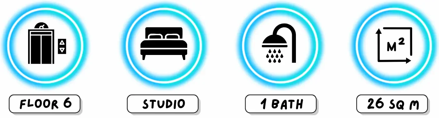 Studio condo at Laguna Beach Resort 2 Jomtien Pattaya, floor 6 unit in resort-style development near the beach