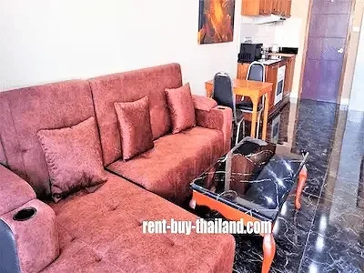 1 bed corner condo for sale, 1 bed condo Jomtien, corner condo Baan Suan