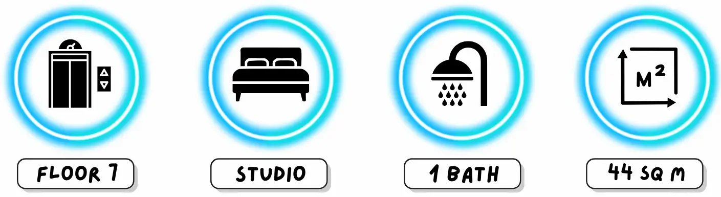 44 sqm studio condo for rent and sale at TW Platinum Suites Jomtien Pattaya