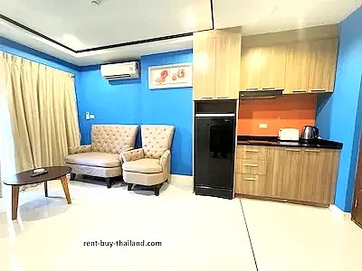 corner studio condo Pratumnak, pool view studio, for rent or sale
