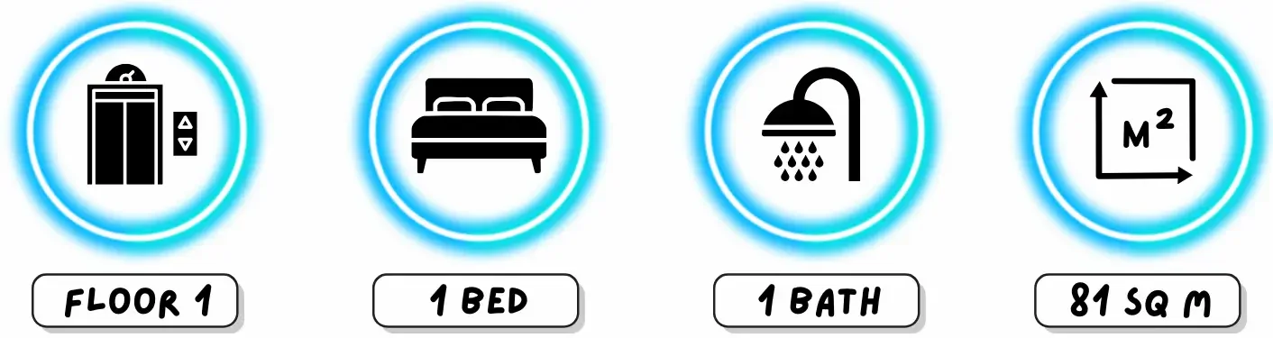 1 bedroom condo Pattaya Baan Suan Lalana Jomtien 81 sqm ground floor near beach