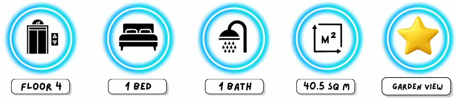 Baan Suan Lalana Jomtien 1 bedroom condo 40.5 sqm garden view floor 4 Pattaya