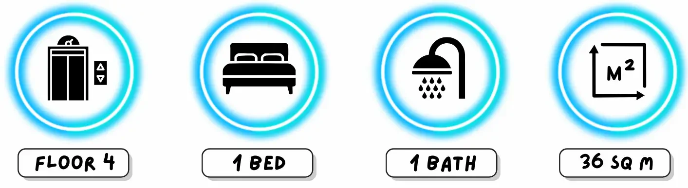 1 bedroom condo at Park Lane Resort Jomtien 36 sqm floor 4 for sale and rent Pattaya property