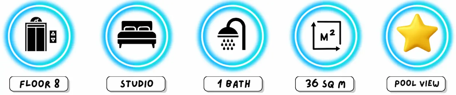 studio condo at Park Lane Resort Jomtien 36 sqm floor 8 pool view unit for sale and rent Pattaya