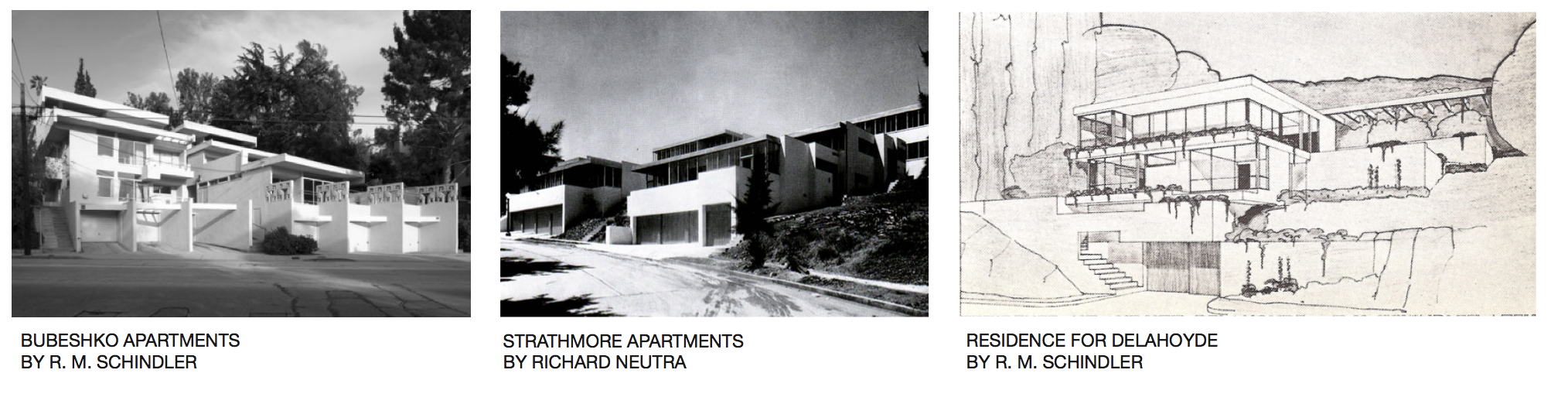 Architectural Design Cues: Rudolph M. Schindler, Hillside Projects in Los Angeles circa 1930