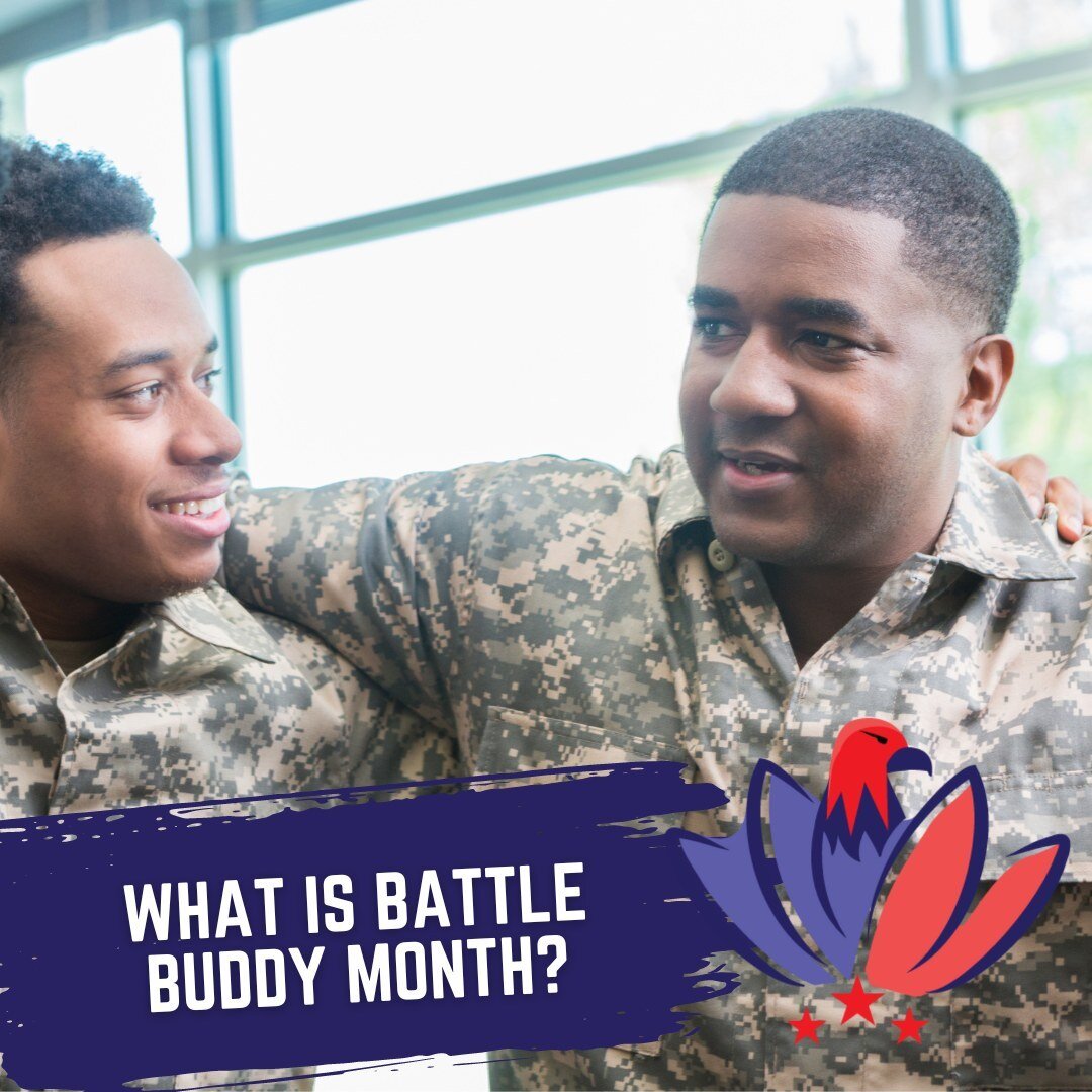 What exactly is Battle Buddy Month? It's an opportunity for you to share yoga with someone - a buddy - who would benefit from what you&rsquo;ve gained on your mat. 

Regardless of the branch of service, the battle buddy concept ensures every military