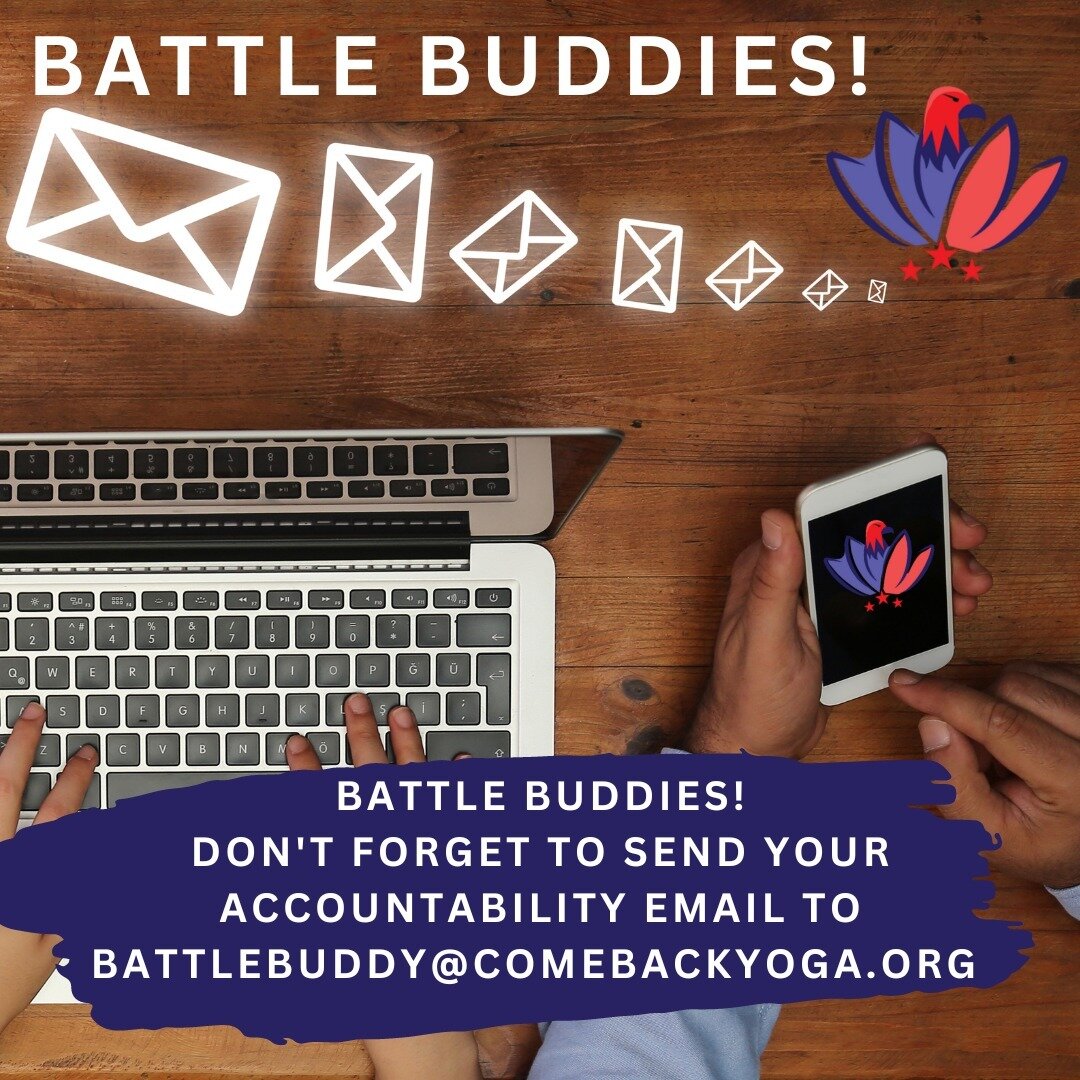 We are 10 days in!  Let us know the classes you and your buddy have attended so far!  Send us your accountability email to battlebuddy@comebackyoga.org! 

No worries if you haven't started yet!  There is plenty of time to start heading to a Comeback 