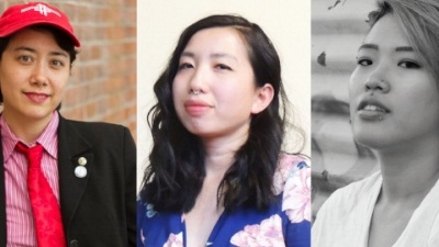 13 ~ Muriel Leung, Grace Shuyi Liew, Addie Tsai At Menil Fest in conjunction with Gulf Coast on Saturday, May 7, 2016.