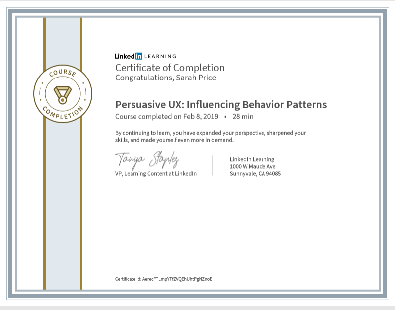 UX Design Coursework pt 2- Persuasive UX and Writing Case Studies