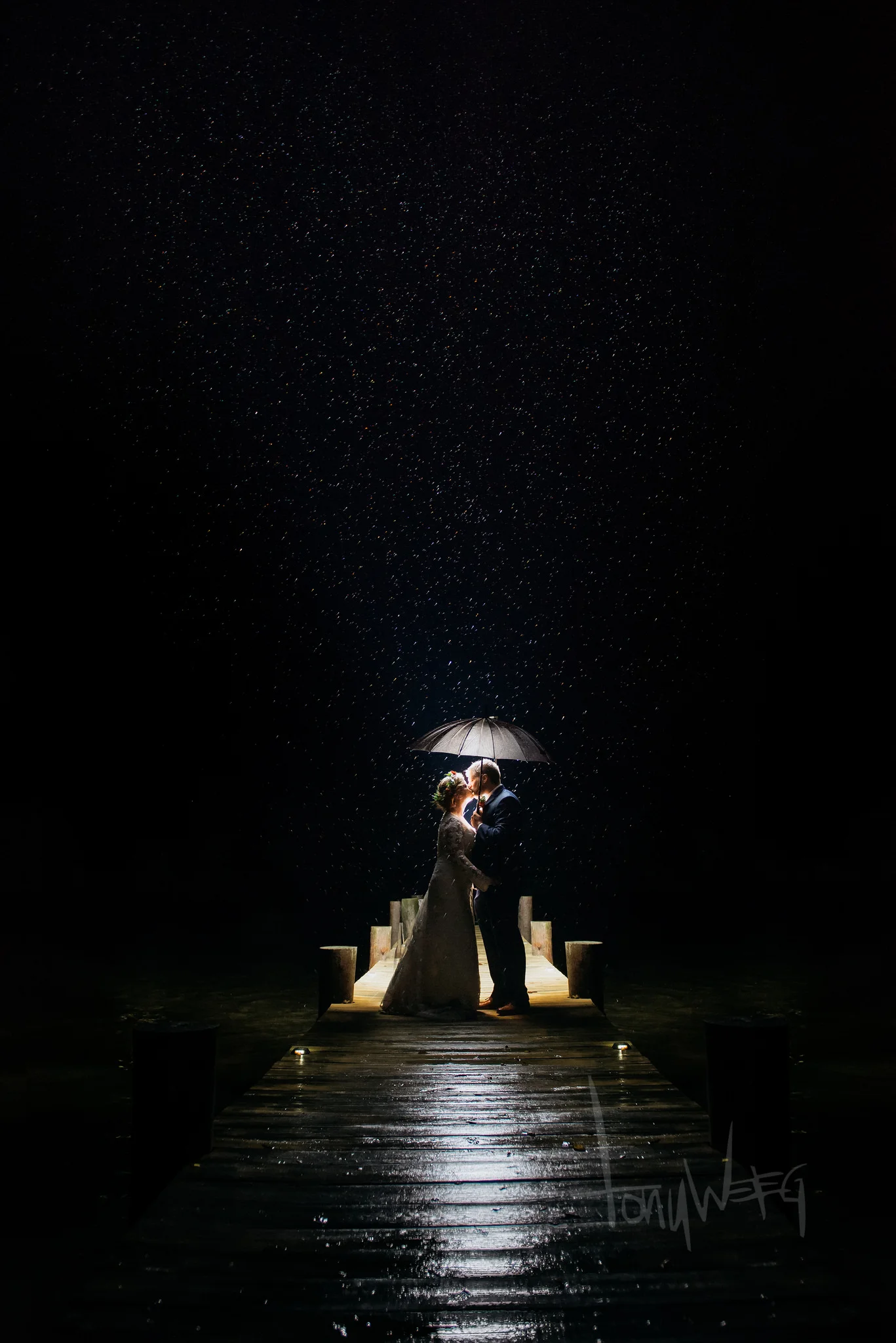 The last shot of the evening, during Hurricane Matthew on October 8th, 2016
