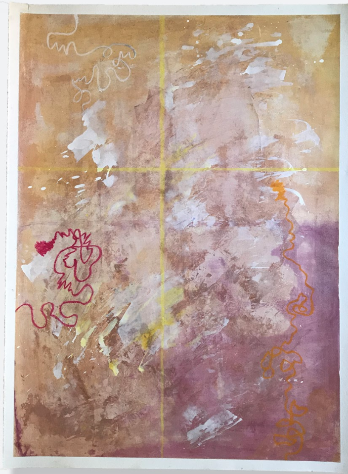 Austin Willis, Summer Winds , 2017, Acrylic, Oil Pastel, 22 x 30 in.