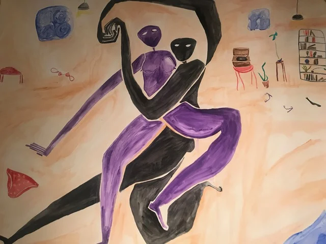   Play Ting , 2016, Watercolor on Paper, 50 x 38 in. 