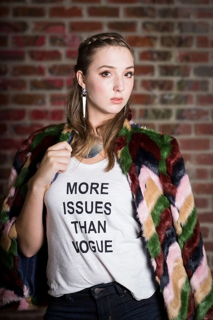 Photo: Huckleberry Photography Model: Abby Shirt/Jacket: TRBrown Jeans: Lee Jeans Jewelry: MCK Brands Bag: Bannad Bags