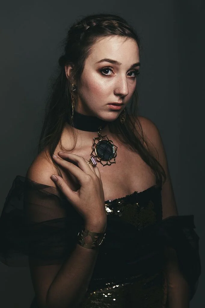 Photo: Eli Stack Model: Abby Designer: Crystal Brakhage Jewelry: MCK Brands