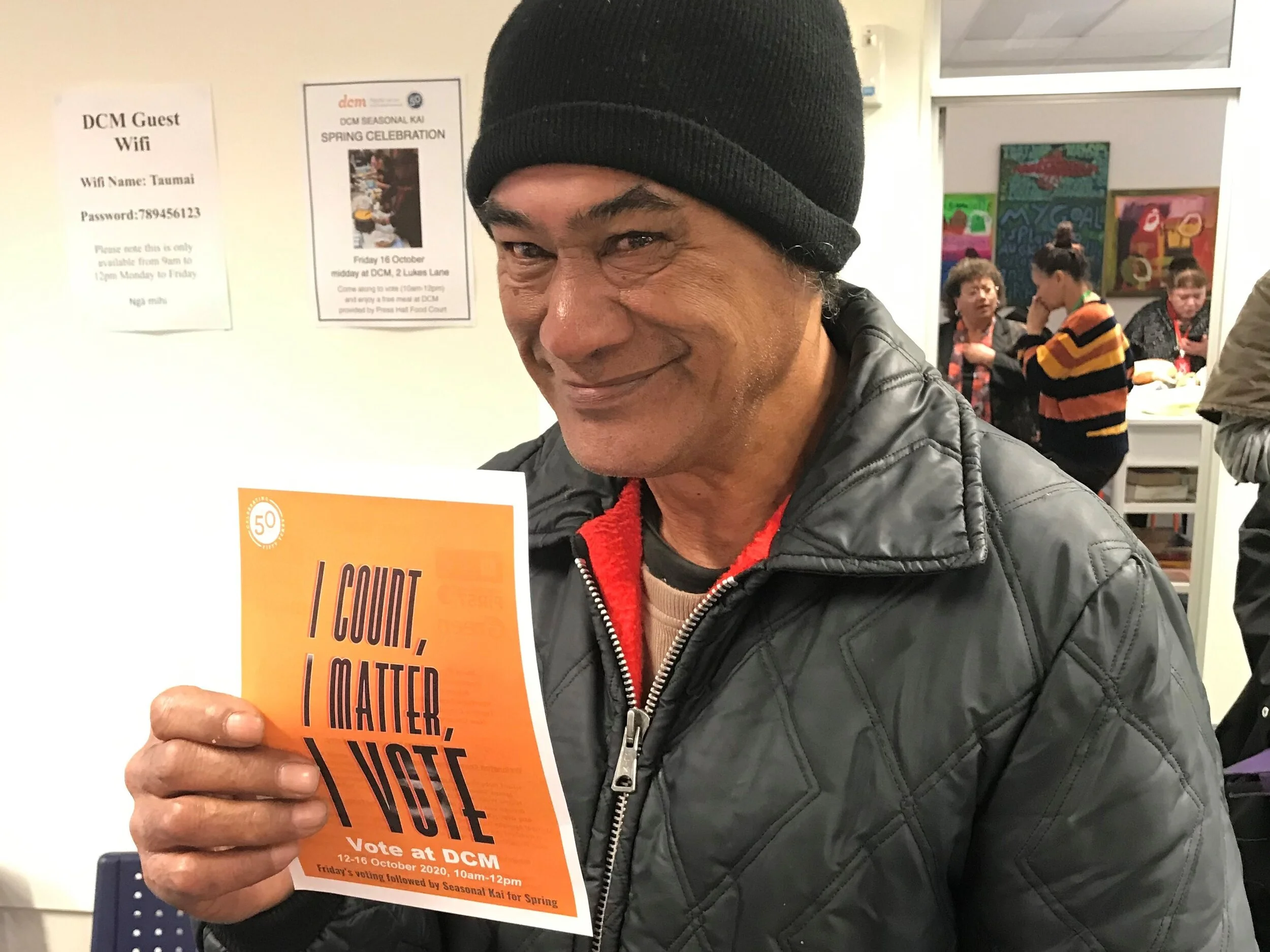 We Count, We Matter – And We Vote   More than 100 taumai showed they counted when they voted at DCM during October’s election, with many others voting in their own communities. The polling booth at DCM during election week capped months of activity designed to inform and motivate taumai to have their say – many for the very first time.   Read more –>