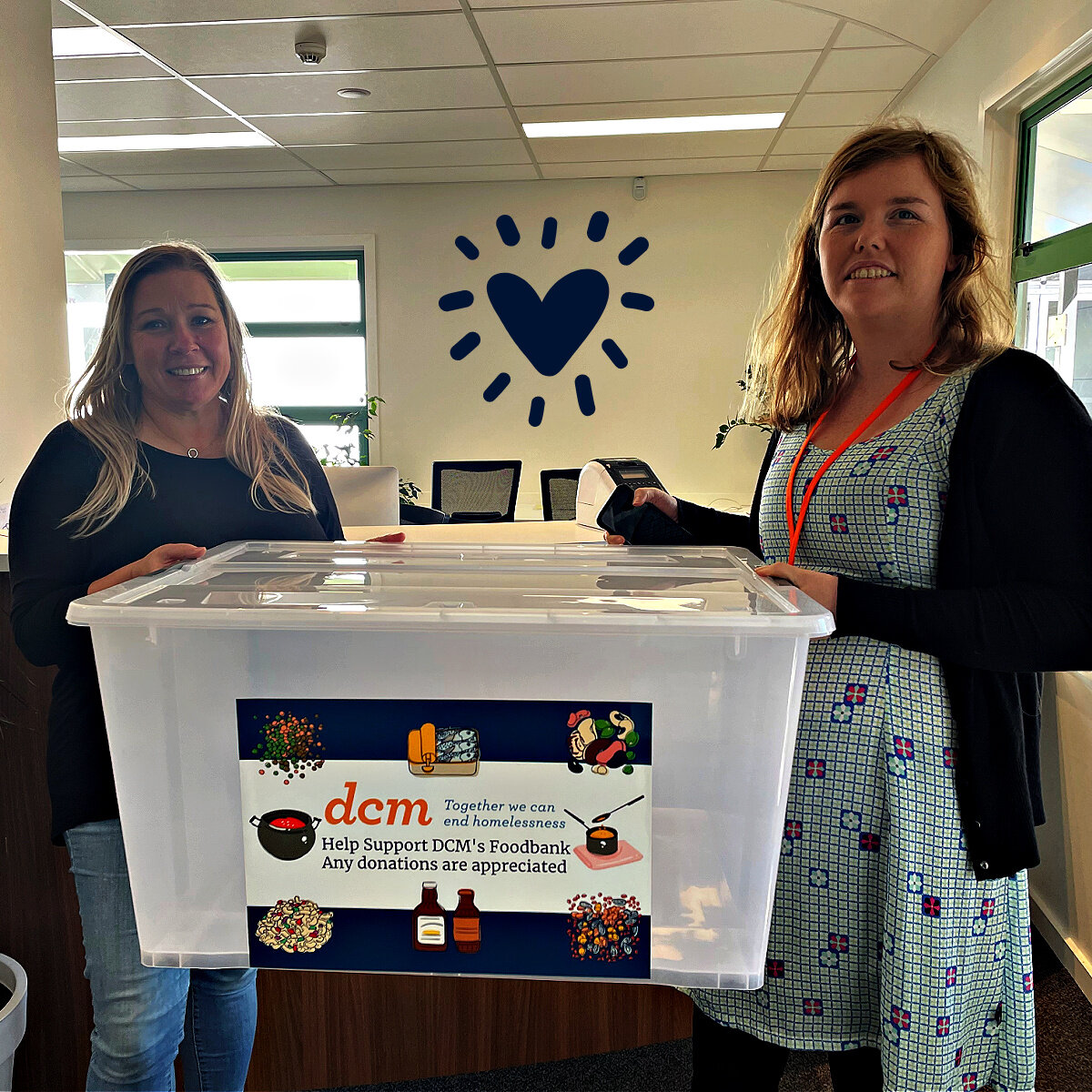 This is one of DCM's fancy new Foodbank donation bins - being delivered to Newtown School, where donations for our struggling Foodbank would be so welcome.

Do you belong to a school, sports club, business or organisation that may like to host a dona