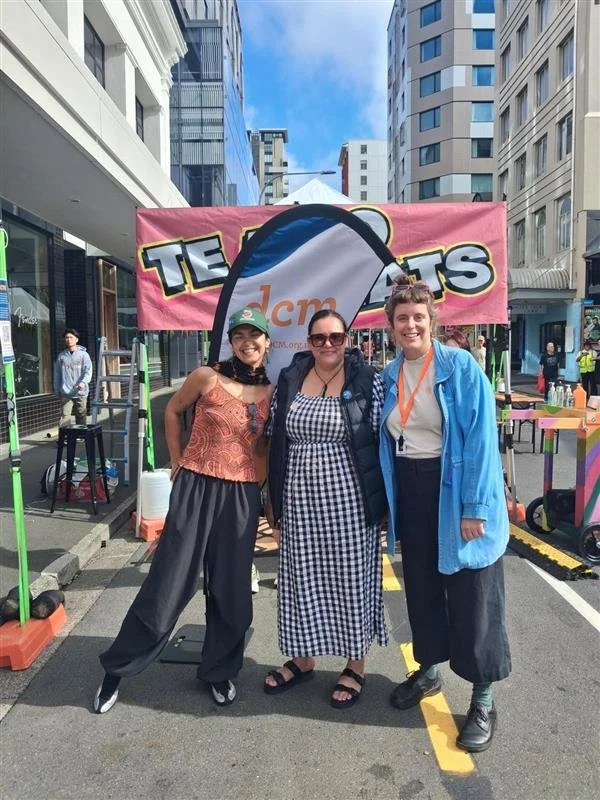 A little throwback to a sunny weekend not so long ago!

Pictured: Three smiling DCM staff at Te Aro Eats, Cuba Dupa.