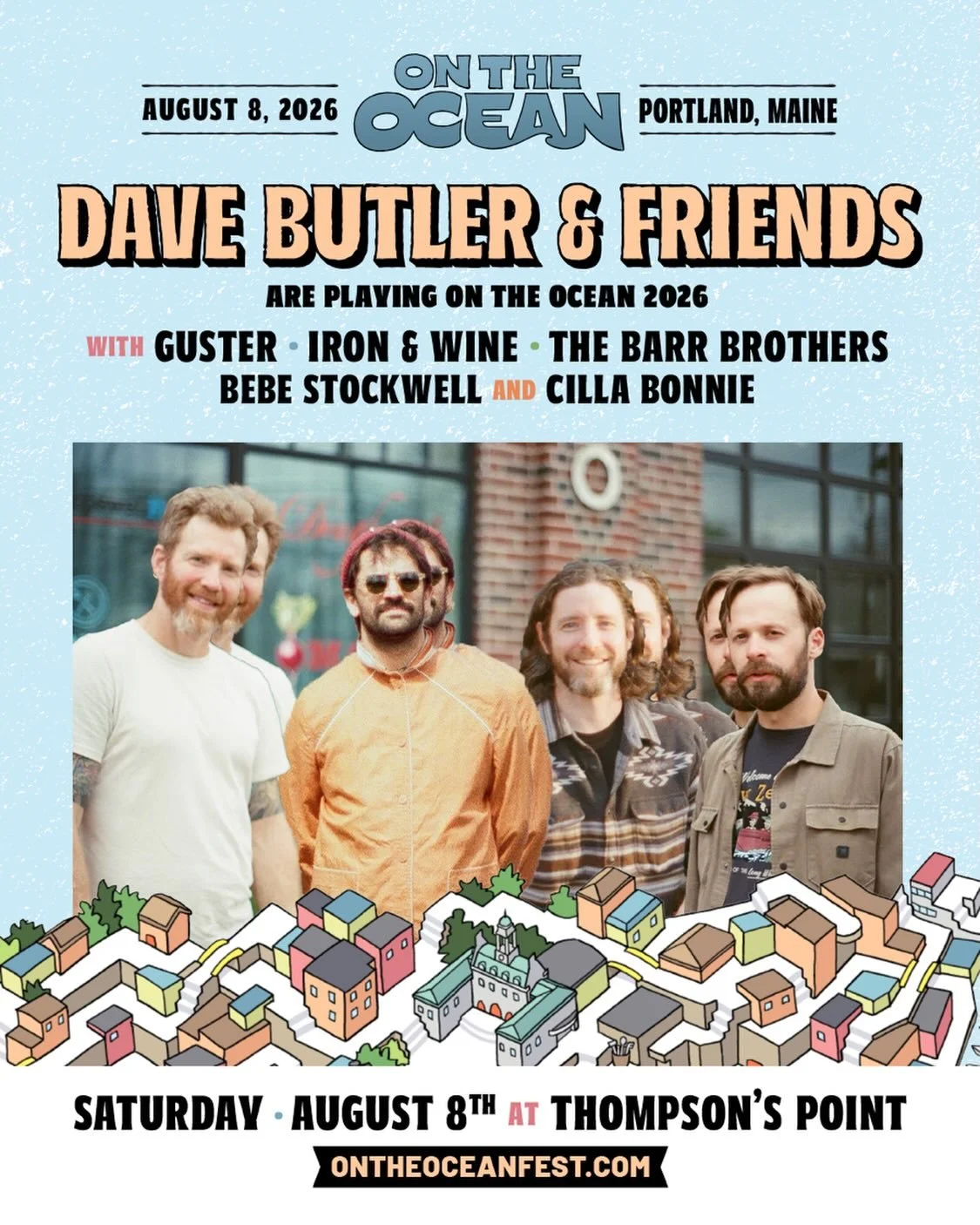 So excited to announce that Dave and Friends will be playing a set at @ontheoceanfest this summer!!! Guster&rsquo;s 8th fest is gonna be all time along with @ironandwinetour @watchhouseband @thebarrbrothers @nealfrancismusic and so much more. 

See y
