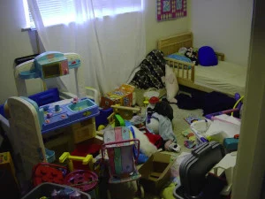 messy bedroom