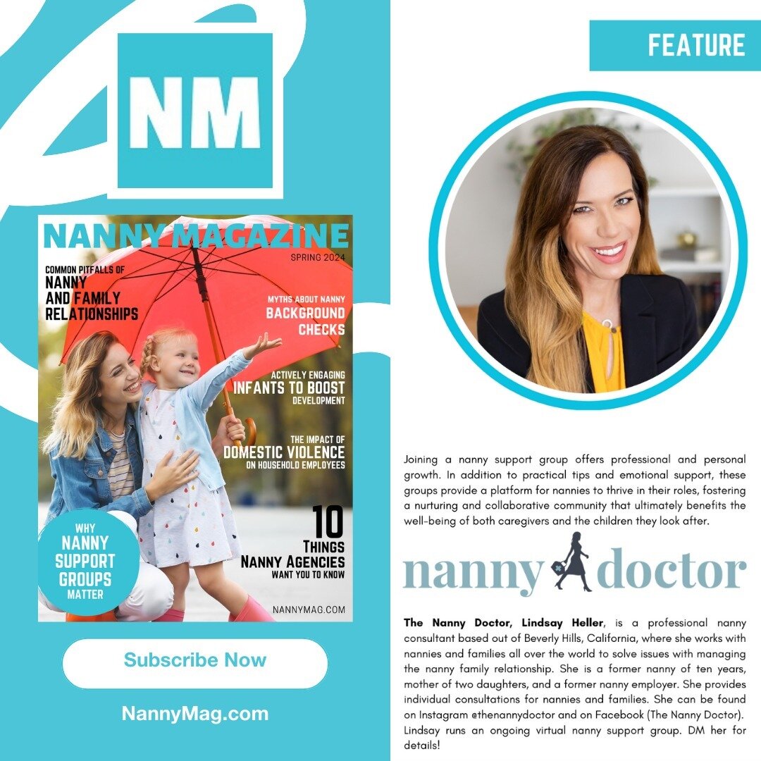 In this issue!
Check it out at NannyMag.com