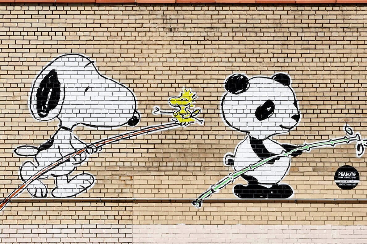 The Snoopy Collection mural.