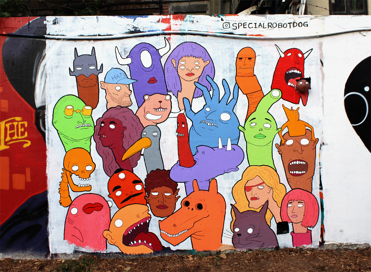 Murals at First Street Green Art Park.