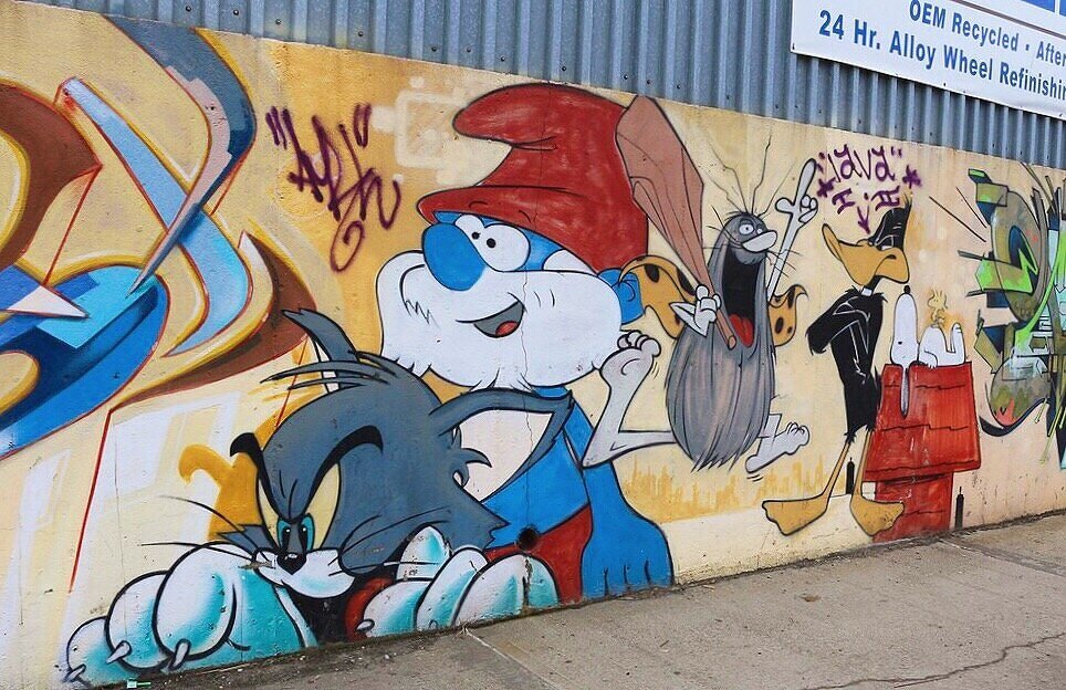 Hunts Point mural that features some of your beloved childhood friends.