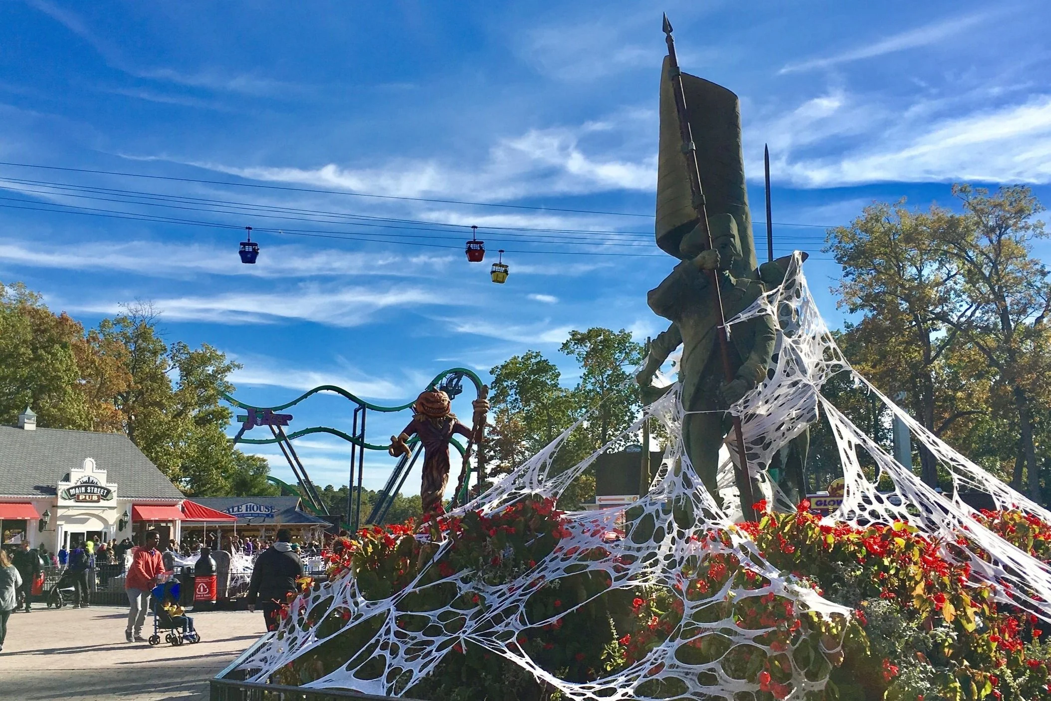The Halloween spooky vibe at Six Flags Great Adventure, New Jersey.