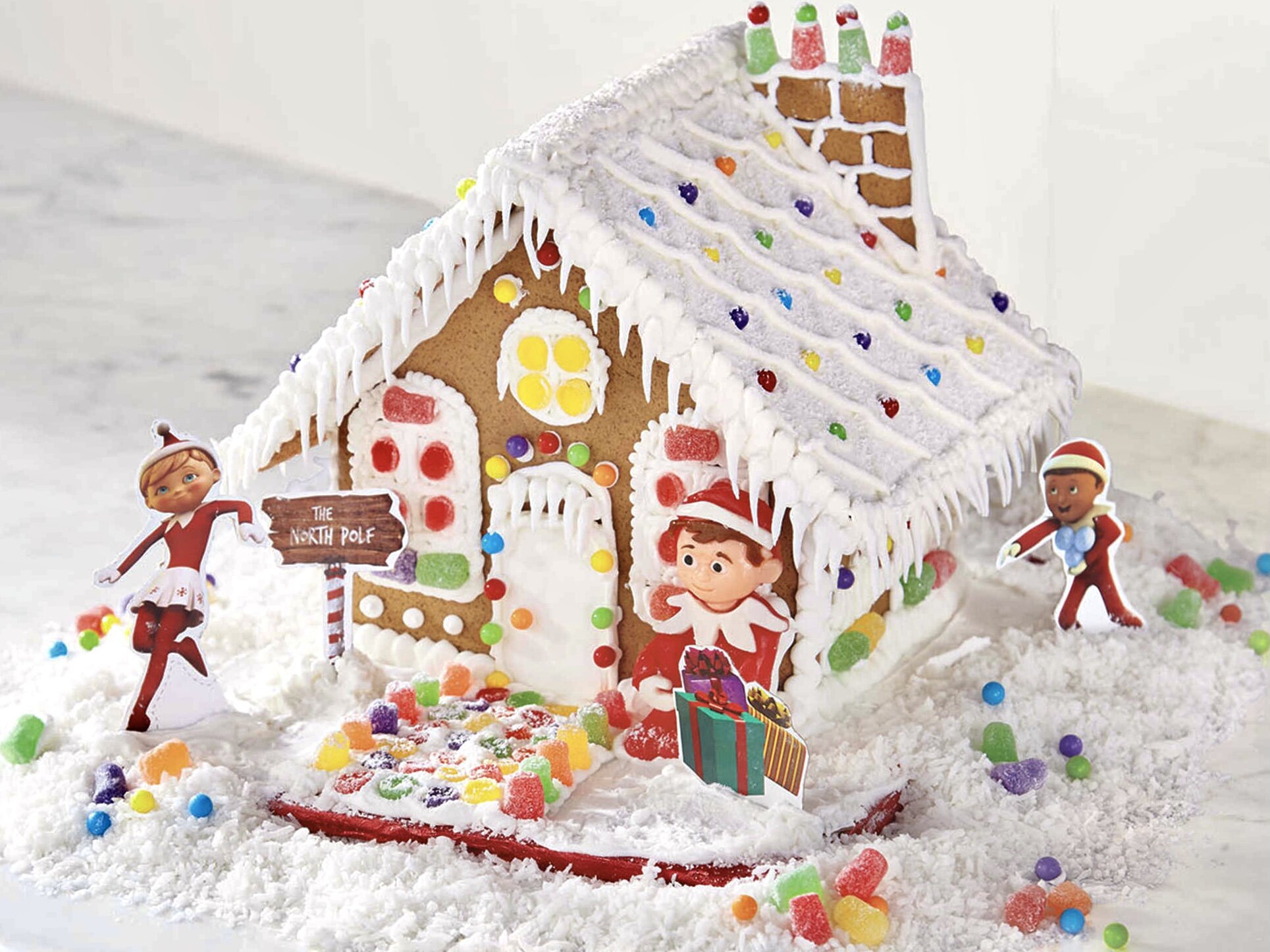Cookies United Elf on the Shelf Gingerbread House Kit.