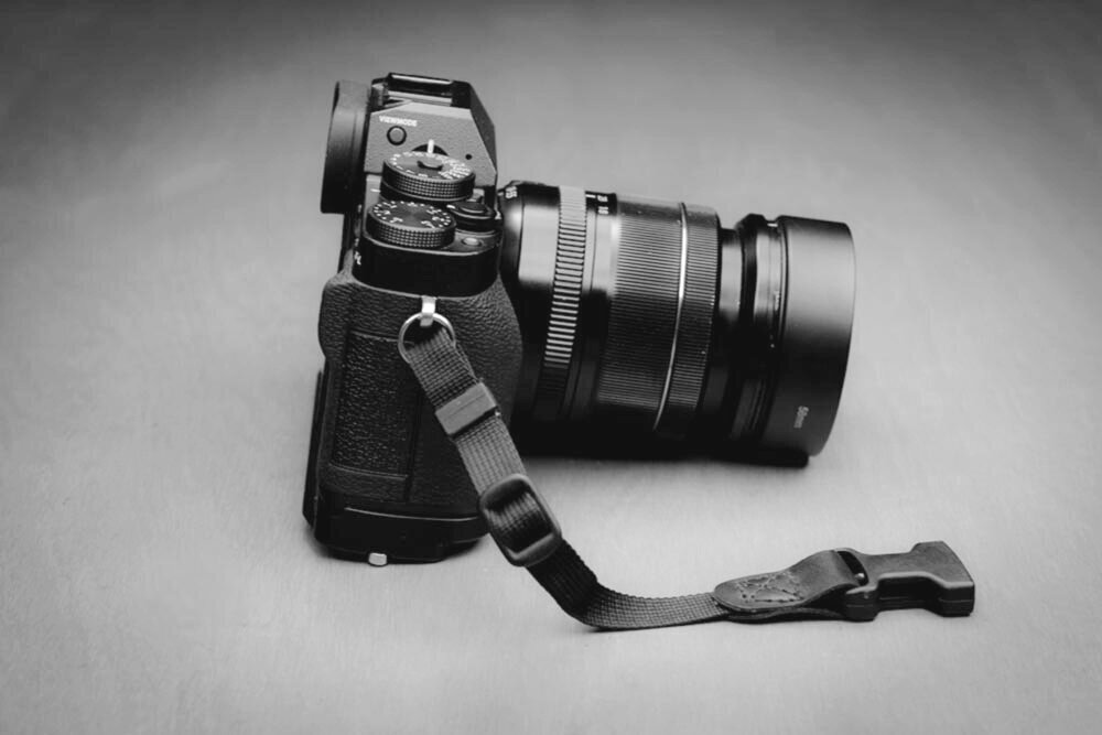 Quick Release camera attachments Kevlar Web version mediium x on camera