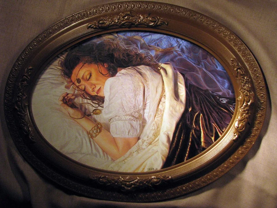 Lora 18.5" x 24.5" (framed size) oils on masonite $1900