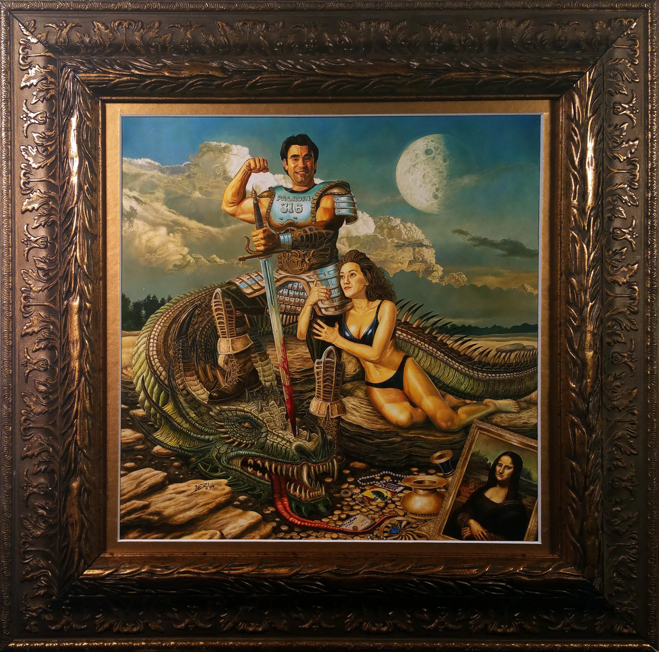 Paladin 316 17" x 17" (framed size) oils on illustration board $500