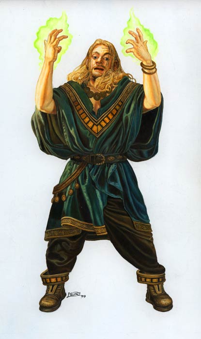 Mage vignette 8" (figure height) oils on illustration board $85