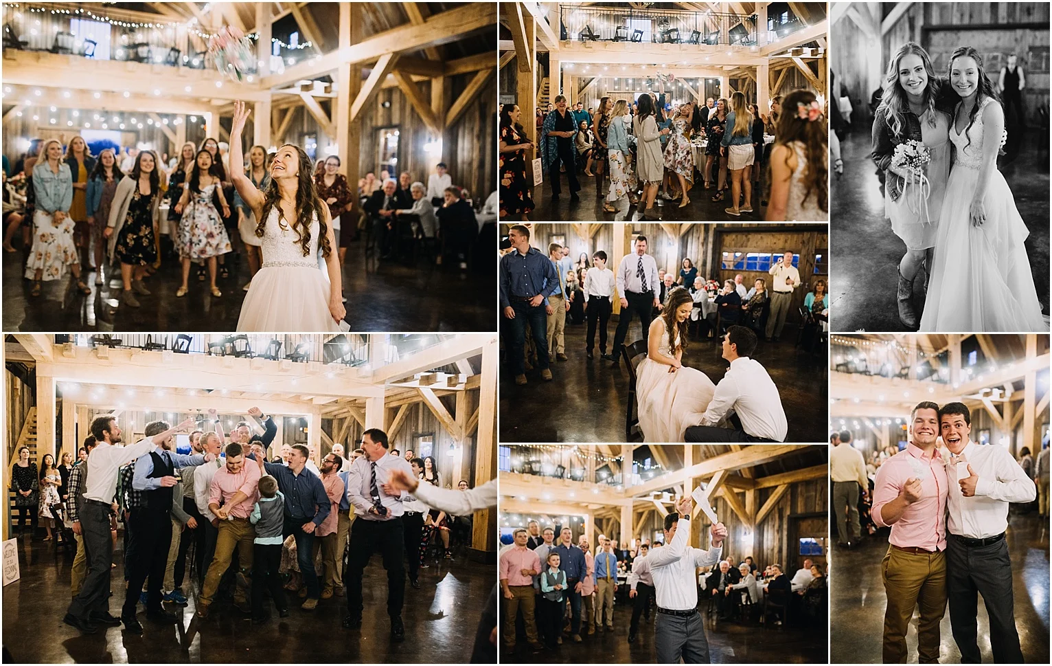 The bouquet and garter toss~