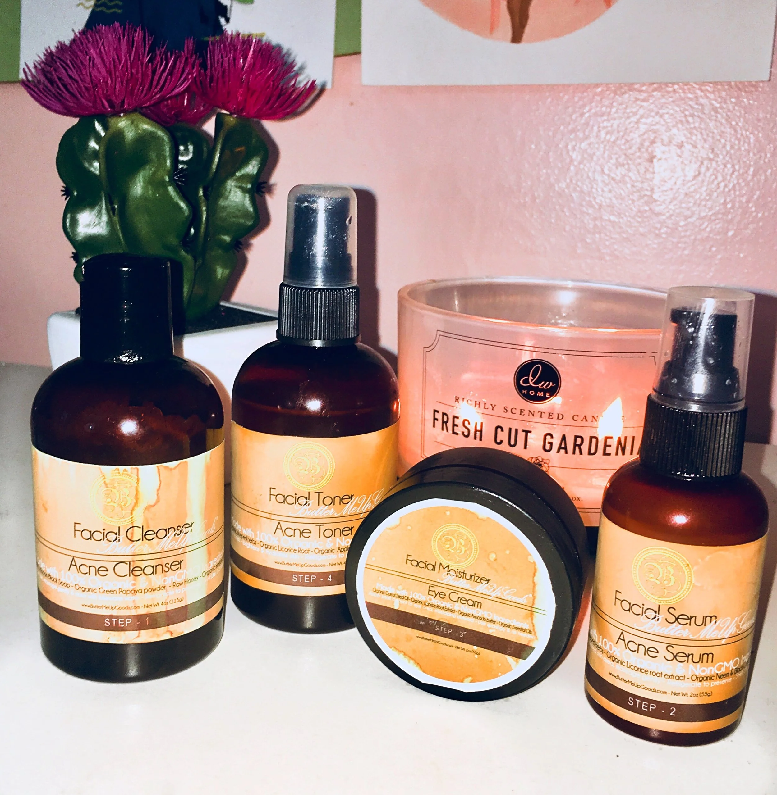 Sorry that they look stained, this collection is already in my shower routine. 😅