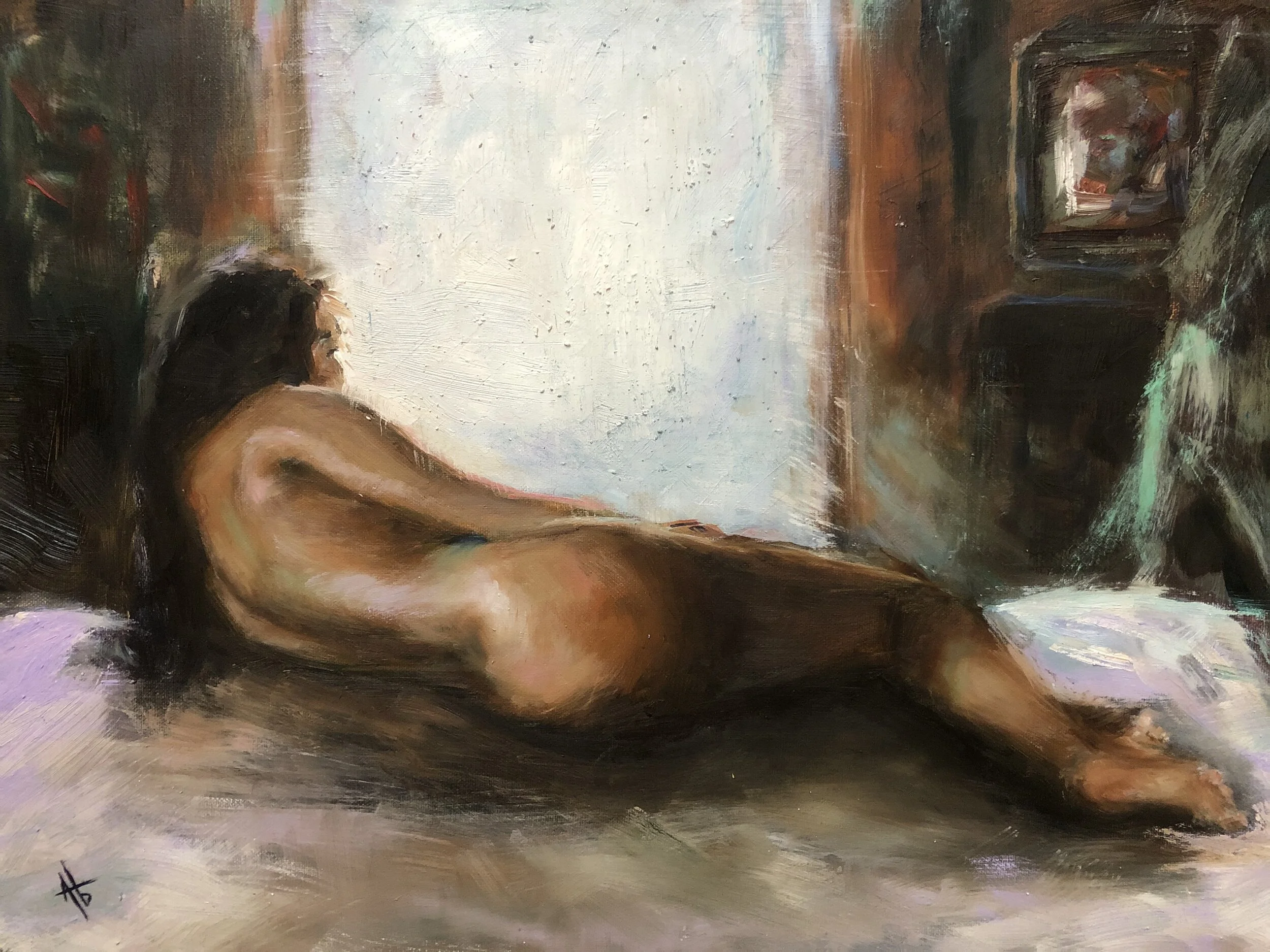 Abhinaya Ramadurai, Confined, Oil on linen, 12X16, 2020300.JPG