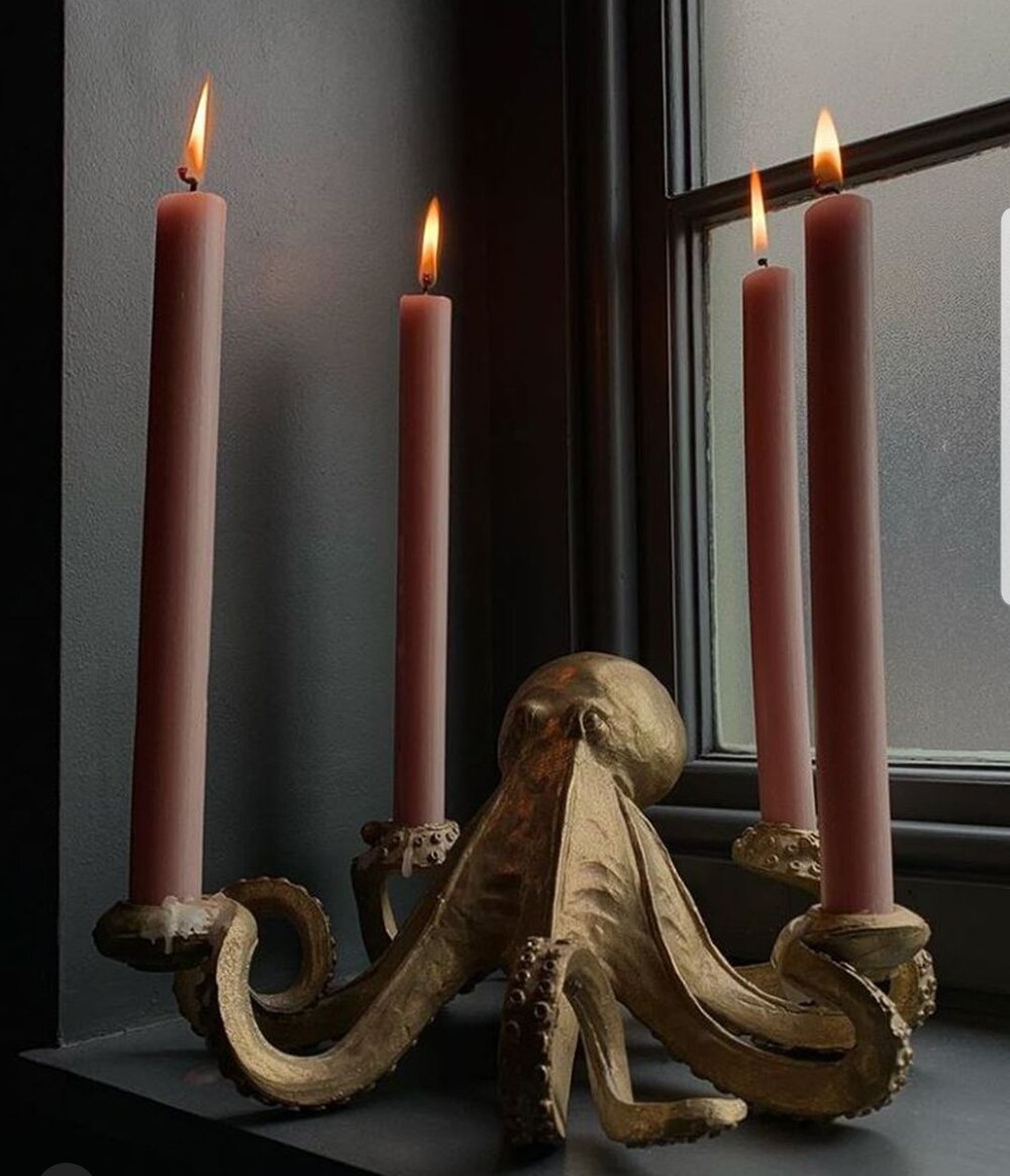 Featured image of post Ceramic Octopus Candle Holder - Josette pillar candle &amp; holder set.