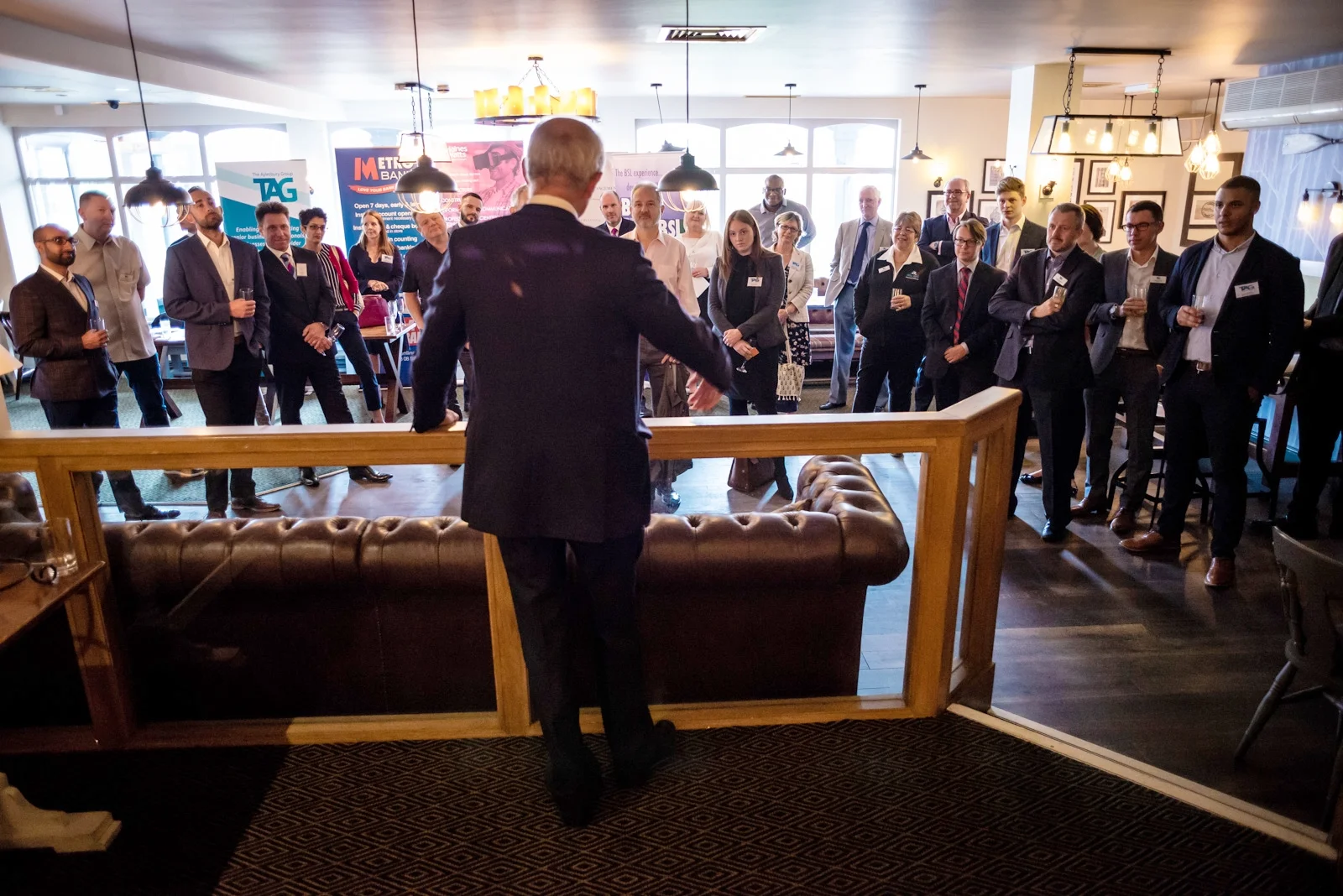 David talks to business leaders. Photo credit: Massimiliano Giorgeschi