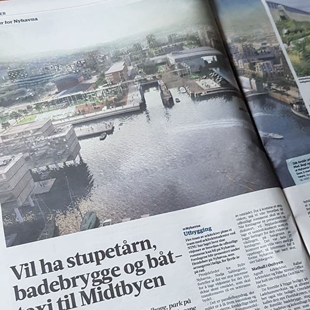 Our vision for Nyhavna hit the headlines! Great day in sunny Trondheim yesterday where Betina from @holt_obrien and Jens from @bogl_bangoglinnet presented our proposal for Nyhavna made with @madarkitekter. The presentation was followed by a discussio