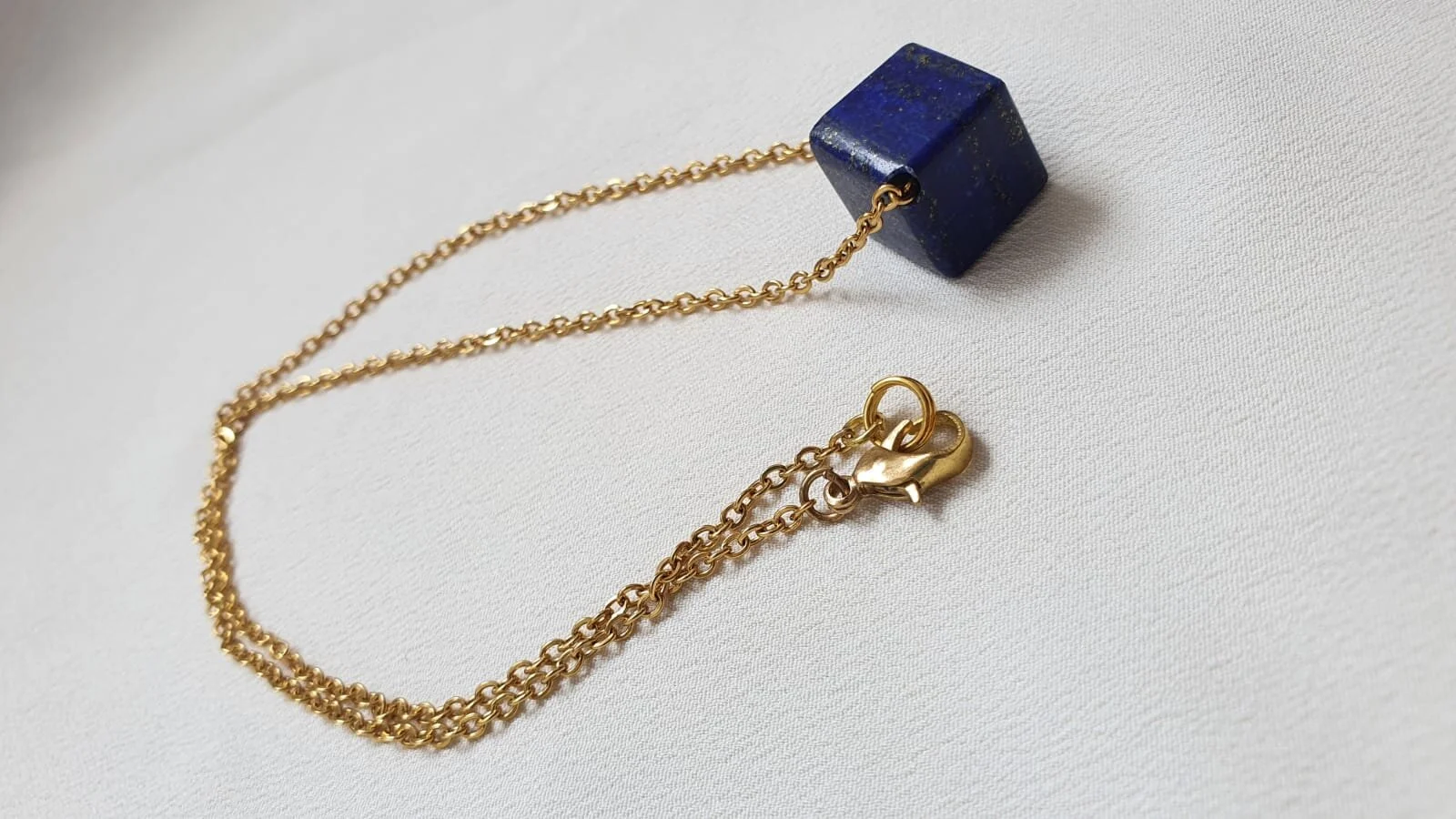 Square lapis necklace