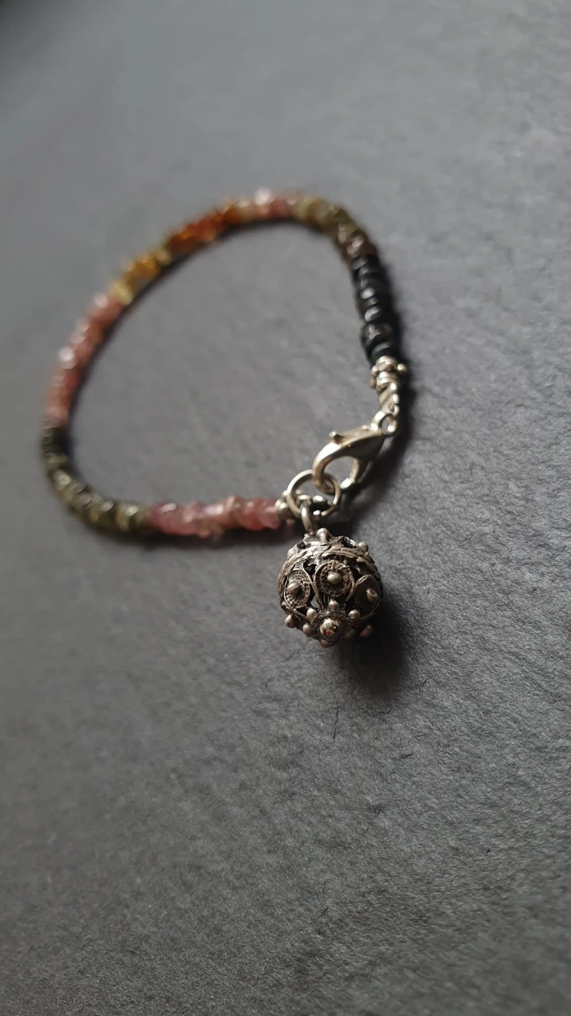Tourmaline & Dubrovnik button bracelet