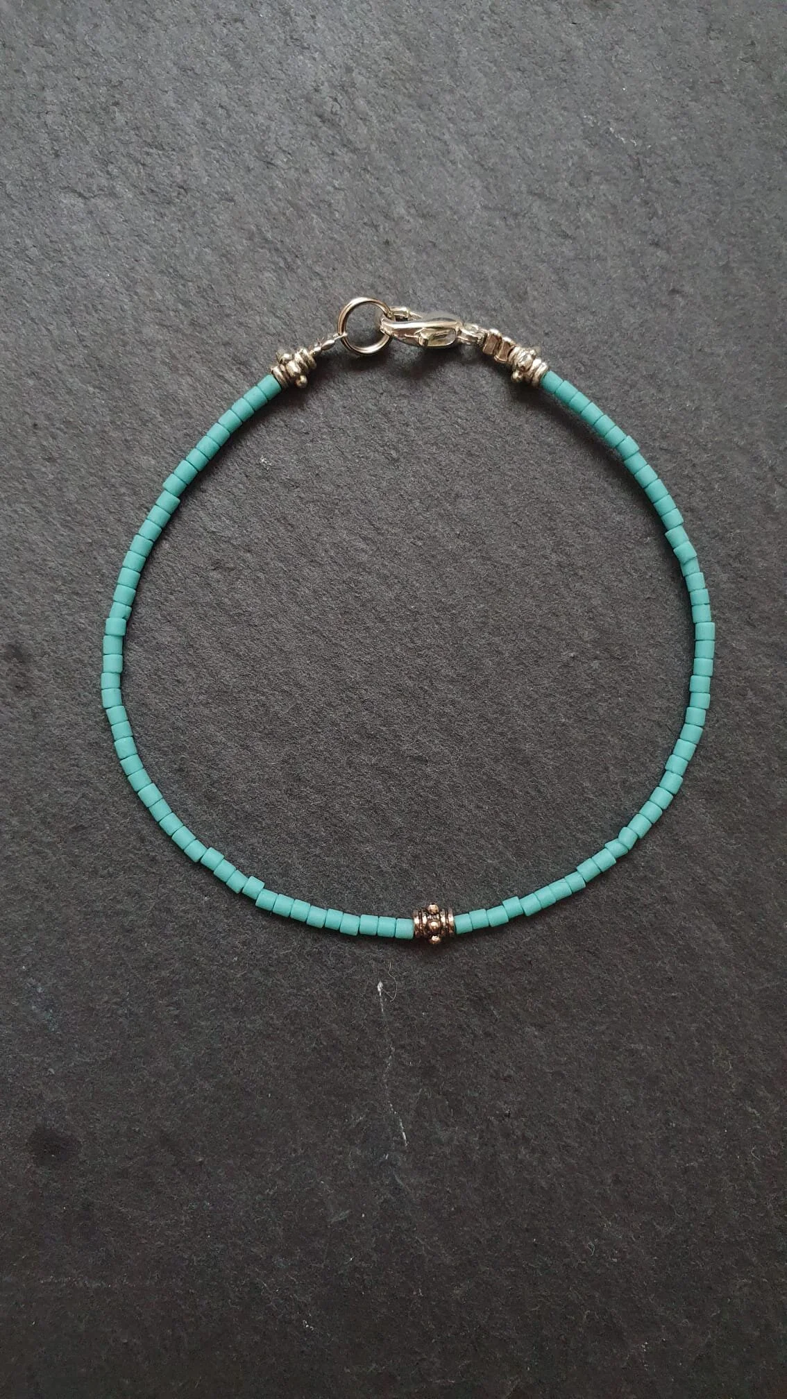 Howlite & silver bracelet