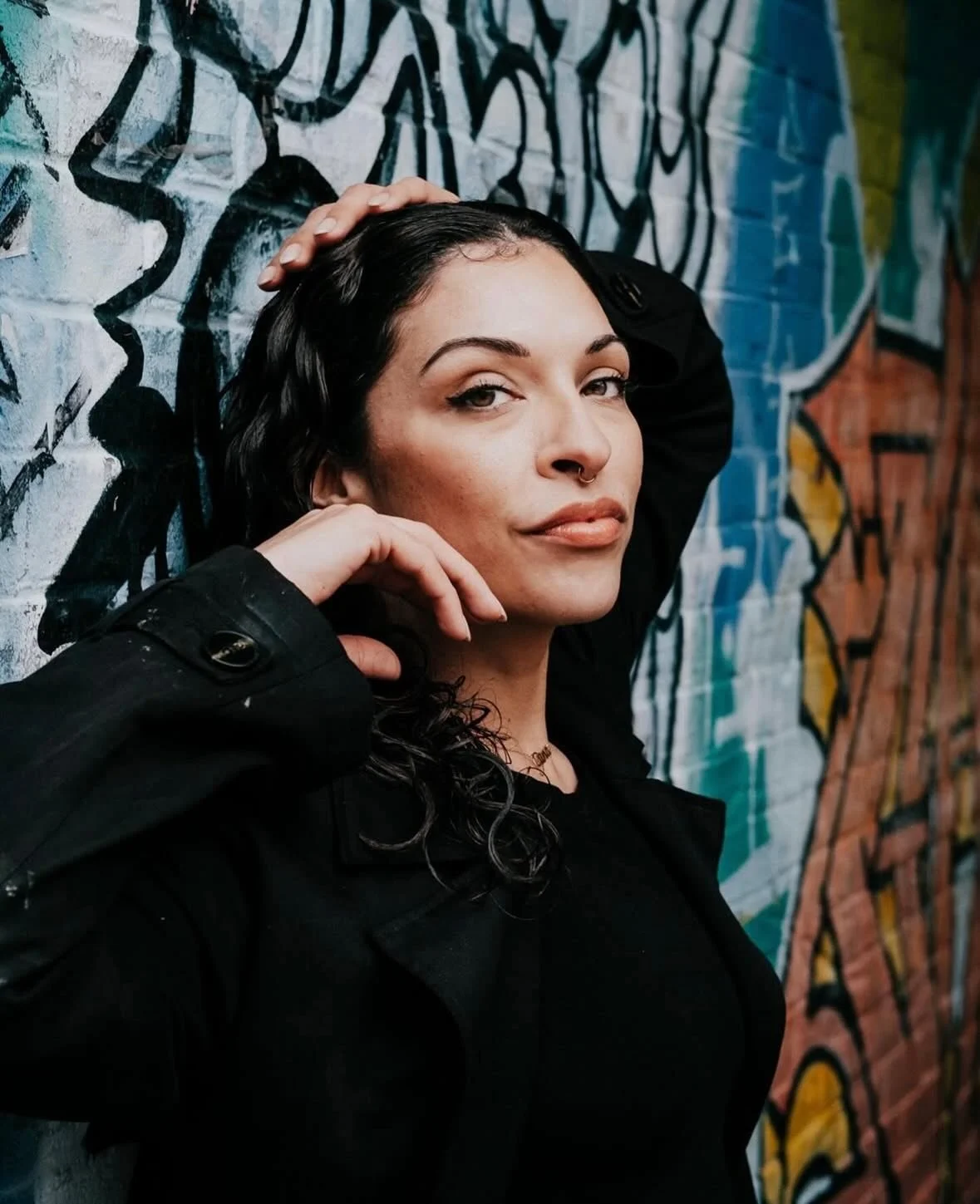 A gorgeous layout of @ginarose taken by @christinephoto at our Urban outing a few months ago.  The rustic-ness of the staircase really allows Gina&rsquo;s styling to pop.