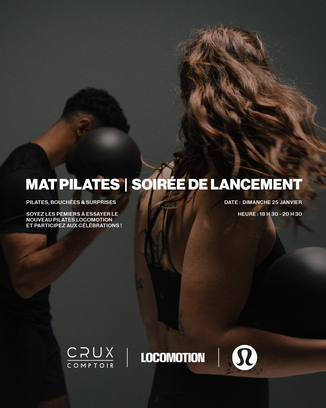Soirée de lancement — Mat Pilates CONTRÔLE™ par Locomotion