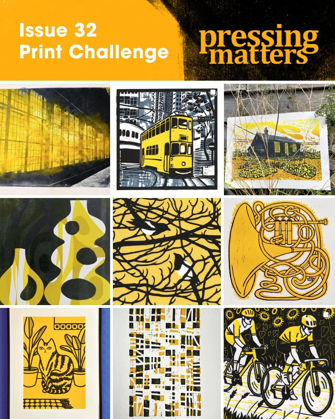 We&rsquo;ve had some brilliant submissions of handmade prints using Black and Yellow inks for our print challenge for Issue 32. We&rsquo;re loving seeing your creativity coming to life in these colours - be sure to submit your artwork by the deadline