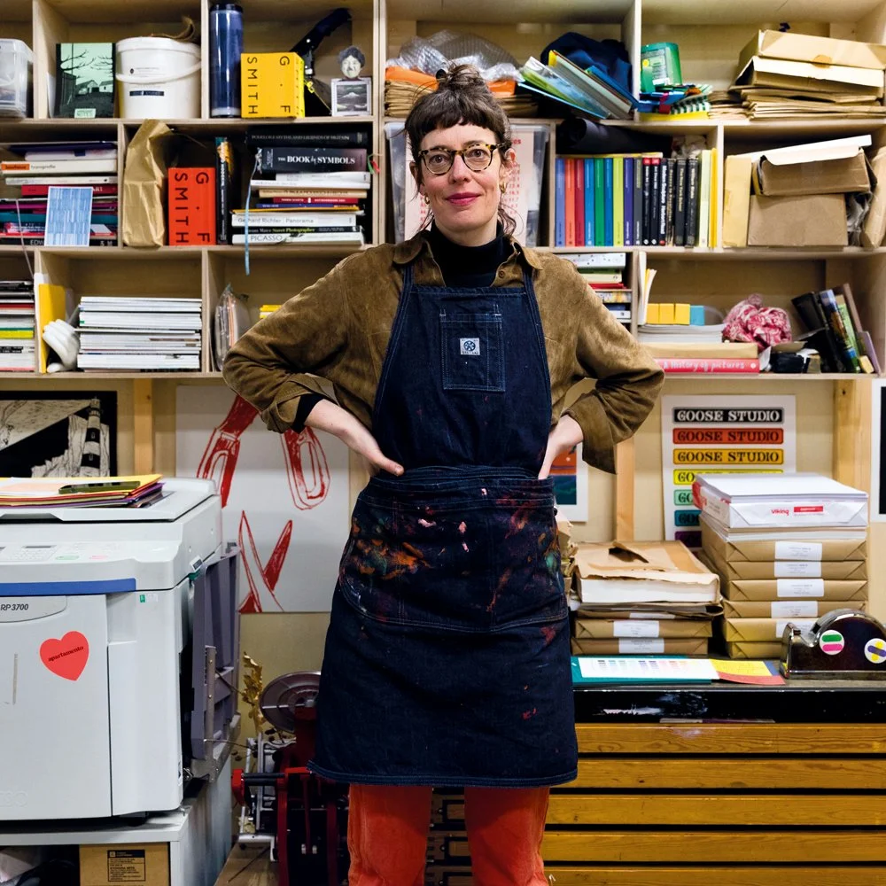 Sarah Simmonds always wanted to be creative, so she set off on a journey of education and collaboration that culminated in Goose Studio @goose.studio where she shares her infectious enthusiasm and inky-fingered experience. &ldquo;Risograph printing l