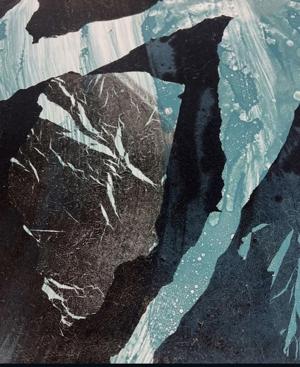 Had a great time catching up with @graciehailstone at her @ballroomartsaldeburgh show in Aldeburgh, Suffolk this morning. Her wonderful monotypes are really expressive and have a real depth to them. The gallery itself is a lovely space overlooking th