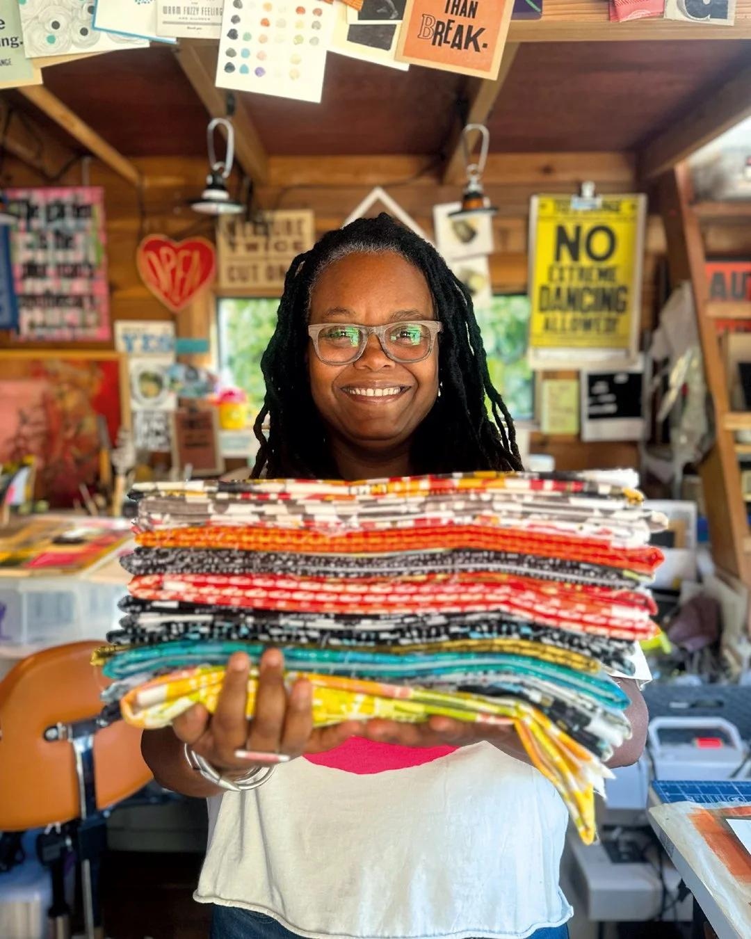 Bay Area-based creative e bond aka @eisroughdraft finds joy in juxtaposition. Her infectious passion for process and printmaking&rsquo;s endless possibilities find her working in a place where ideas and conversations evolve and never come to an end. 